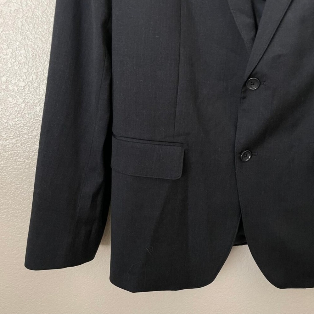 Bonobos Blazer Men Size 44R Black Jetsetter Wool Athletic Fit Sport Coat Preppy